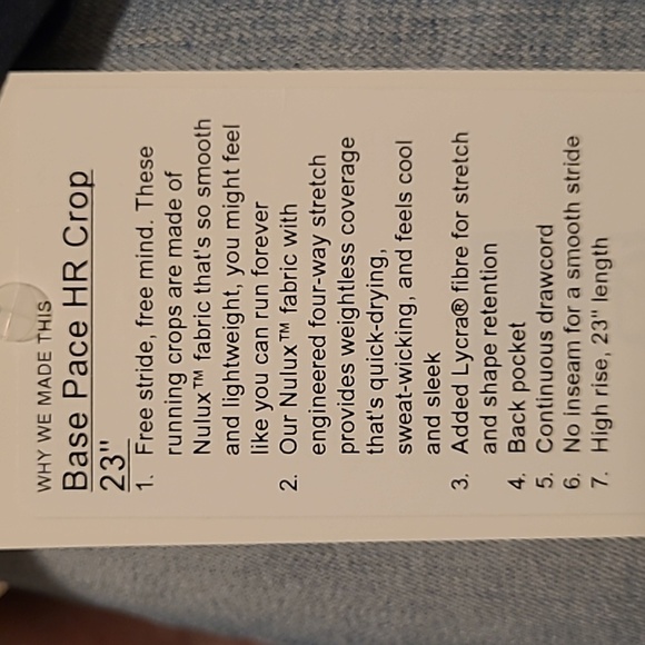 Lululemon | Crop Leggings in True Navy - Picture 3 of 6